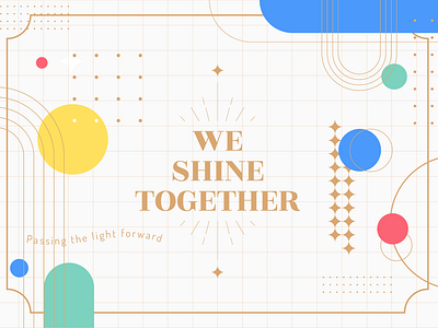 we shine togther branding design flat graphic design illustration illustrator logo minimal typography vector