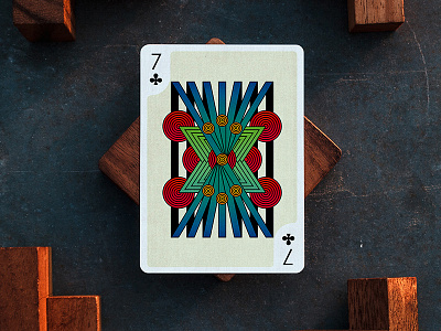 7 of Clubs by Sebastian Onufszak for Edition Zero graphic desgin illustration playing cards