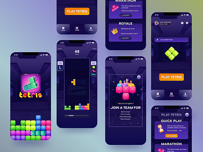 Tetris Mobile App Design 3d animation app branding design game gamedesign gamedesigner gameing gameingdesign graphic design illustration illustrator logo motion graphics ui ux web