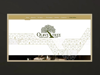 Olive tree Mediterranean Grill Ui Design blueprintgraphic branding design dibahaeri graphic design minimal ui ui design ux website design xd