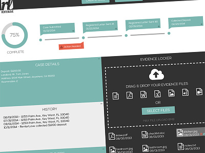 Renterlove Dashboard dashboard flat startup web design
