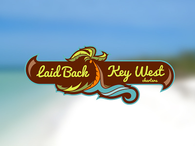 Laid Back Key West Charters charter key west logo ocean palm tree tropical wave