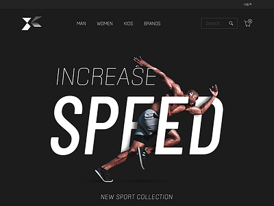 Xinertai_Sport_Webdesign graphic design hero image landing page motion graphic running speed sport ui ux design webdesign