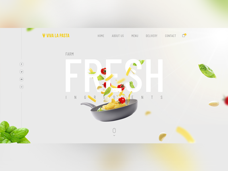 Viva La Pasta Webdesign Project adobe aftereffects adobephotoshop branding oliveoil parmesan basil garlic tomato fresh farmfresh farm pasta creative website landing page userinterface uiux webdeisgn