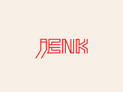 JENK | Logotype bauge design jenk logo logotype red white wordmark