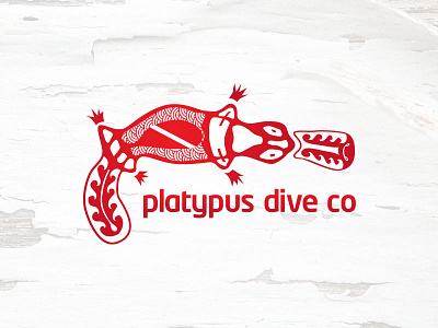 Platypus dive logo tribal