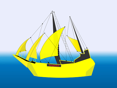 Simple Ship art illustration