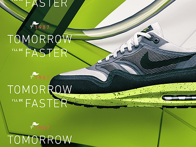 Faster 3d air max air max day c4d nike shoes type typography