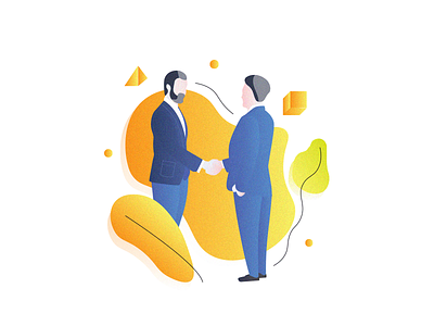Making a deal illustration vector website