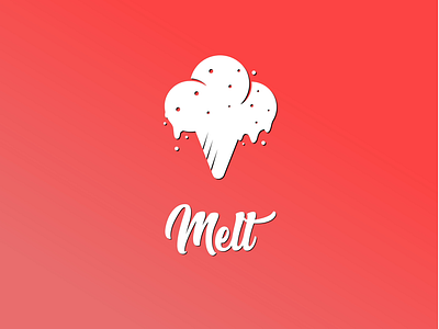 Melt - Ice cream ice logo