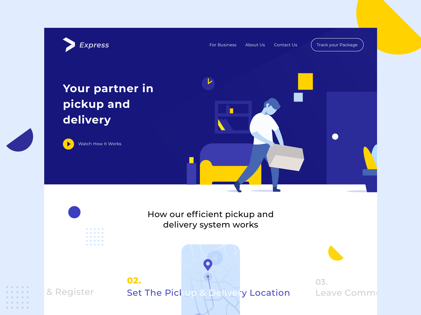 Delivery Service Landing Page Concept by Hunain on Dribbble