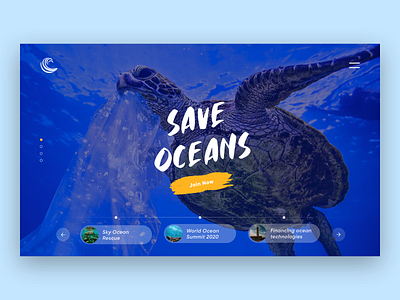 Save Oceans NGO Design Concept aquarium daily ui design header header design imageslider landing page logo mobile print product design sketchapp slider typography ui ui design user interface ux web design