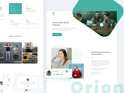 Orion Podcast Landing Page landing page landing page design podcast podcast website ui ui design ux website website design