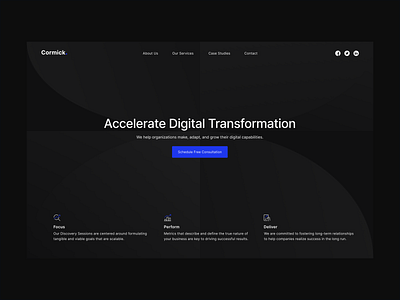 Cormick - Digital Transformation Consulting design interface landing page ui user experience user interface ux web design webdesign website