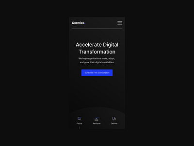 Cormick - Digital Transformation Consulting design interface landing page user experience user interface ux web design webdesign website