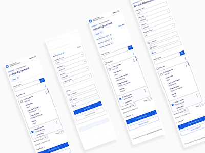 Filtering tables on mobile device