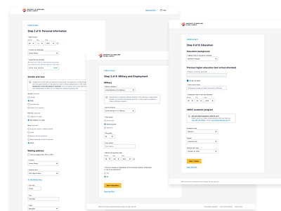 Application for Admission II design form interface landing page ui user experience user interface ux web design web form website