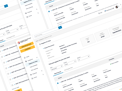 Self-service student portal III college dashboard design education landing page learn lms student study ui university user experience user interface ux web design website