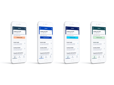 Financial app UI explorations