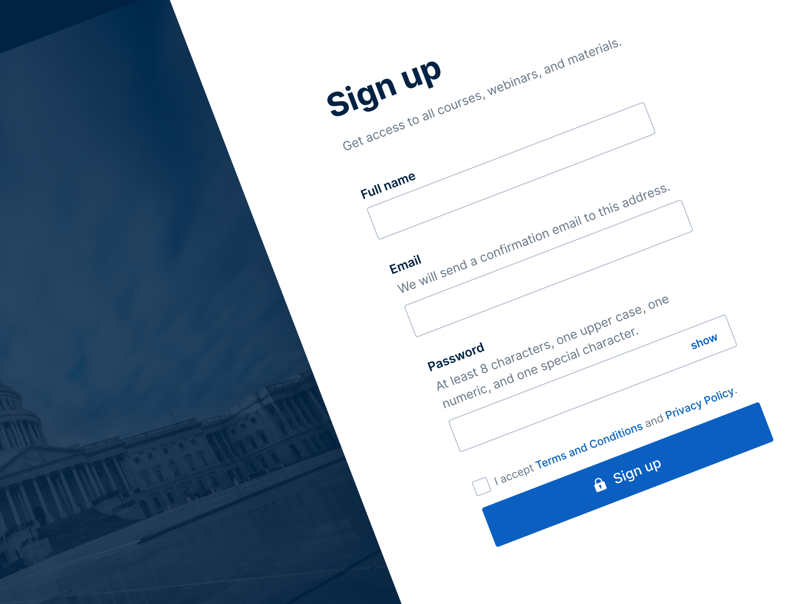 Sign up web form by Peter Grochowski on Dribbble