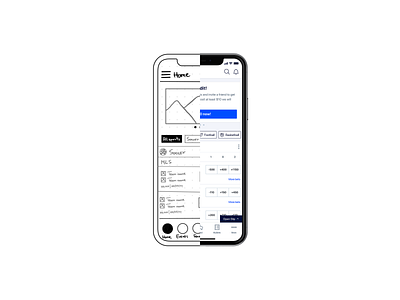 Sports betting app I app design interface mobile app sketch ui user experience user interface ux website wireframe