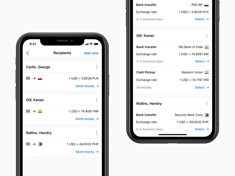 iOS money transfer UI app apple bank design financial fintech ihpone interface ios mobile money natvie product remmitance transfer
