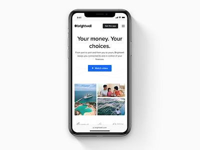 Brightwell website concept bank branding design fintech mobile responsive startup user experience user interface ux visual website