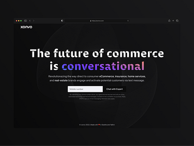 xonvo landing page clean commerce desktop landing marketing modern page ui ux web website