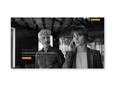 law firm landing page concept