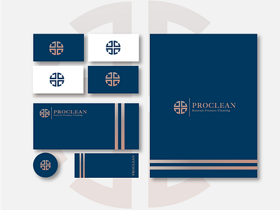 PRO CLEAN BRAND DIRECTION branding classy design icon logo logo a day logodesign luxury minimal serif simple stationary type typography vector