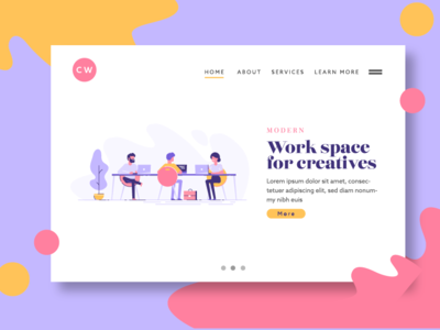 Creative Work Space Landing Page