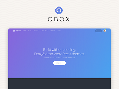 Obox Redesign design editor homepage live logo obox resources themes wordpress
