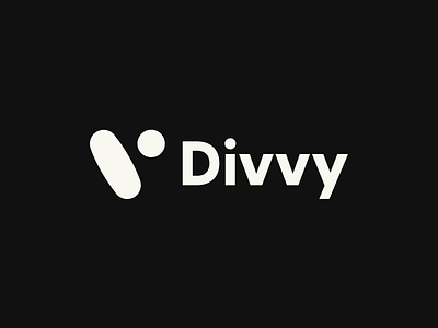 Divvy Logo black branding business design finance fintech flat logo minimal sand tech type typography vector