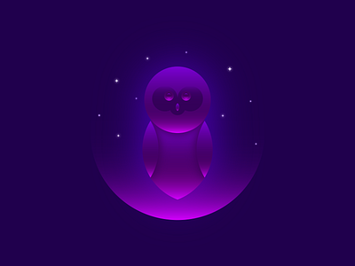 Night Owl color colors design digital design gradient gradients illustration logo owl space stars vector