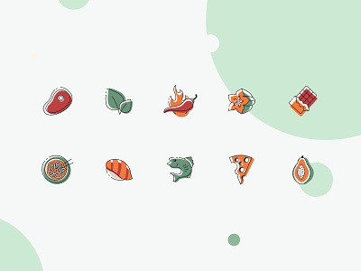 Cookfinder culinary icons app design graphic design iconset icons food illustration vector