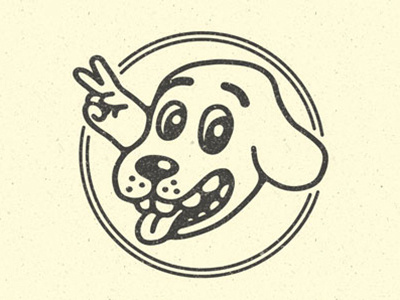 Happy Hi Dog branding dog illustration logo
