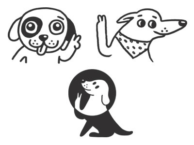 Ideas for happy dogs branding dog illustration logo
