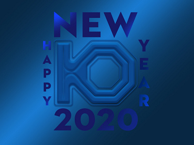 KO 4 2020! Happy New Year!!! 2020 blue brand branding design digital art graphic design logo new year vector