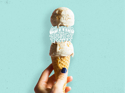 Getting The Inside Scoop ice cream lettering photo manipulation pun type typography unsplash