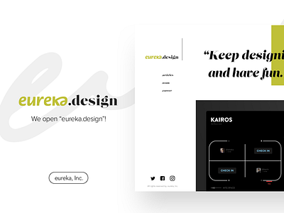 We open "eureka.design"! blog design eureka ui ux web