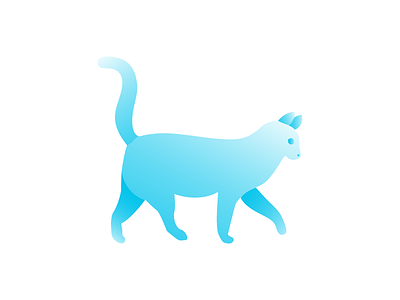 Gradient Cat cat design gradient