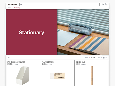 MUJI with an ultra minimal online store