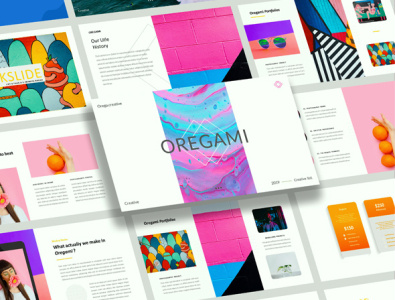 Oregami Presentation Templates abundance asset box branding cook book design flat logo typography ui