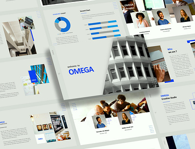 Omega Mnimalist Business Presentation Design abundance app asset branding design flat layouts logo presentation design typography ui
