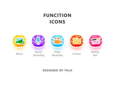 Icon Set branding camera children design education funcition icon illustration learning pad student study
