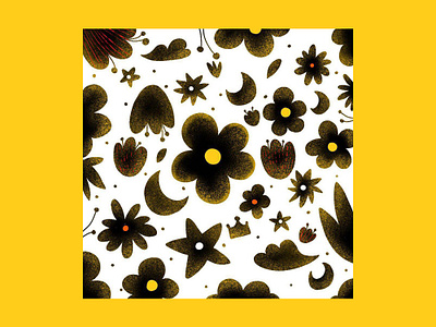Afternoon garden 🌸🌸🌸 creative design flowers graphic illustration life moon star