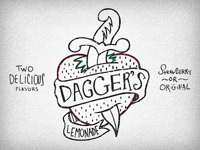 Daggers Lemonade daggers danger illustration knives lemonade logo strawberry