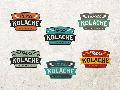 Texas Kolache Co. more color options bars brand color company kolache logo ribbon texas