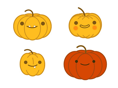 Pumpkin Process cute habanero happy illustration orange pumpkin teeth