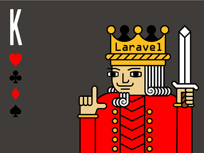 King Laravel crown illustration king laravel sword